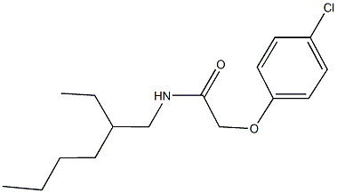 2-(4-chlorophenoxy)-N-(2-ethylhexyl)acetamide 结构式