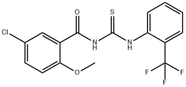 N-(5-chloro-2-methoxybenzoyl)-N'-[2-(trifluoromethyl)phenyl]thiourea 结构式