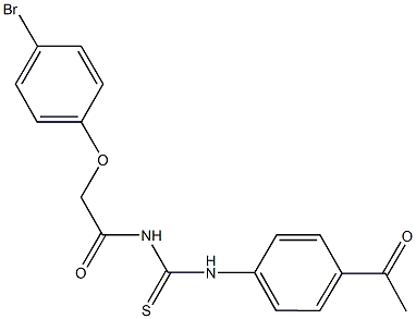N-(4-acetylphenyl)-N'-[(4-bromophenoxy)acetyl]thiourea 结构式