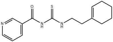 N-(2-cyclohex-1-en-1-ylethyl)-N'-(pyridin-3-ylcarbonyl)thiourea 结构式