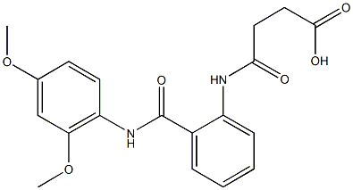 4-{2-[(2,4-dimethoxyanilino)carbonyl]anilino}-4-oxobutanoic acid 结构式