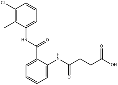 4-{2-[(3-chloro-2-methylanilino)carbonyl]anilino}-4-oxobutanoic acid 结构式