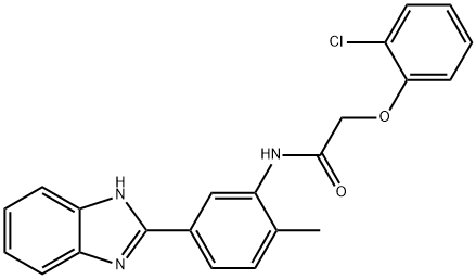 N-[5-(1H-benzimidazol-2-yl)-2-methylphenyl]-2-(2-chlorophenoxy)acetamide 结构式