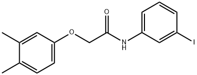 2-(3,4-dimethylphenoxy)-N-(3-iodophenyl)acetamide 结构式