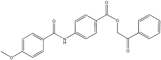 2-oxo-2-phenylethyl 4-[(4-methoxybenzoyl)amino]benzoate 结构式