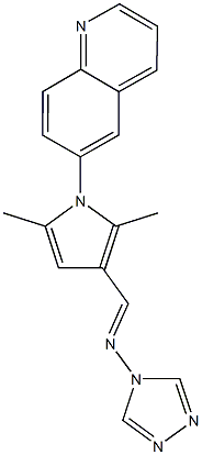 N-{[2,5-dimethyl-1-(6-quinolinyl)-1H-pyrrol-3-yl]methylene}-N-(4H-1,2,4-triazol-4-yl)amine 结构式