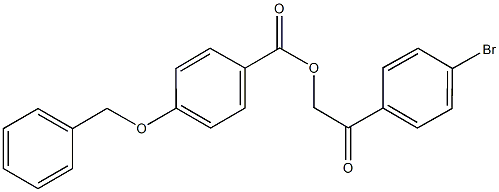 2-(4-bromophenyl)-2-oxoethyl 4-(benzyloxy)benzoate 结构式