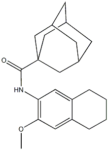 N-(3-methoxy-5,6,7,8-tetrahydro-2-naphthalenyl)-1-adamantanecarboxamide 结构式