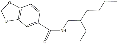 N-(2-ethylhexyl)-1,3-benzodioxole-5-carboxamide 结构式