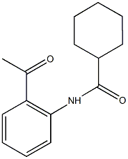 N-(2-acetylphenyl)cyclohexanecarboxamide 结构式