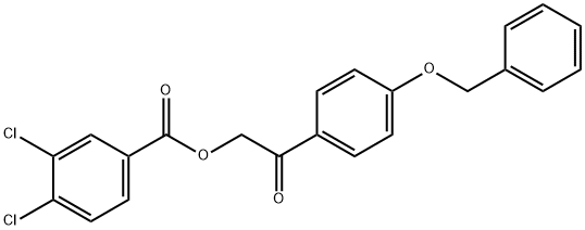 2-[4-(benzyloxy)phenyl]-2-oxoethyl 3,4-dichlorobenzoate 结构式