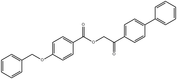 2-[1,1'-biphenyl]-4-yl-2-oxoethyl 4-(benzyloxy)benzoate 结构式