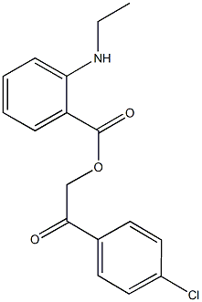 2-(4-chlorophenyl)-2-oxoethyl 2-(ethylamino)benzoate 结构式