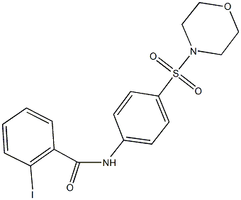 2-iodo-N-[4-(4-morpholinylsulfonyl)phenyl]benzamide 结构式