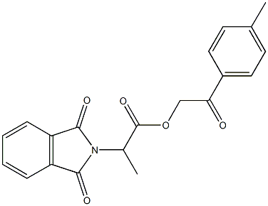 2-(4-methylphenyl)-2-oxoethyl 2-(1,3-dioxo-1,3-dihydro-2H-isoindol-2-yl)propanoate 结构式