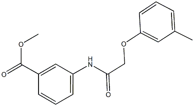 methyl 3-{[(3-methylphenoxy)acetyl]amino}benzoate 结构式