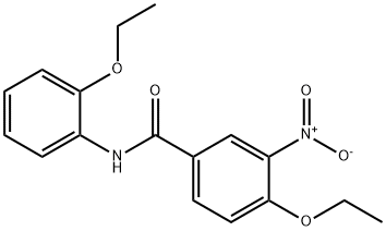4-ethoxy-N-(2-ethoxyphenyl)-3-nitrobenzamide 结构式