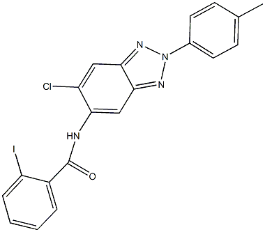 N-[6-chloro-2-(4-methylphenyl)-2H-1,2,3-benzotriazol-5-yl]-2-iodobenzamide 结构式