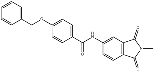 4-(benzyloxy)-N-(2-methyl-1,3-dioxo-2,3-dihydro-1H-isoindol-5-yl)benzamide 结构式