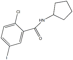2-chloro-N-cyclopentyl-5-iodobenzamide 结构式