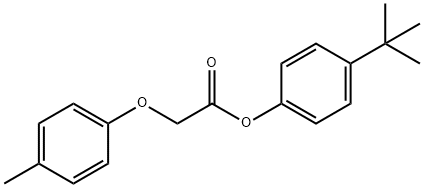 4-tert-butylphenyl (4-methylphenoxy)acetate 结构式