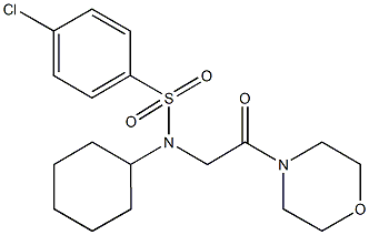 4-chloro-N-cyclohexyl-N-[2-(4-morpholinyl)-2-oxoethyl]benzenesulfonamide 结构式