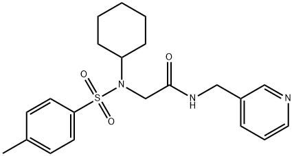 2-{cyclohexyl[(4-methylphenyl)sulfonyl]amino}-N-(3-pyridinylmethyl)acetamide 结构式