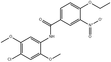 N-(4-chloro-2,5-dimethoxyphenyl)-4-ethoxy-3-nitrobenzamide 结构式