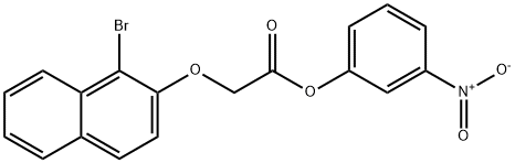 3-nitrophenyl [(1-bromo-2-naphthyl)oxy]acetate 结构式