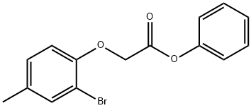 phenyl (2-bromo-4-methylphenoxy)acetate 结构式
