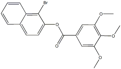 1-bromo-2-naphthyl 3,4,5-trimethoxybenzoate 结构式