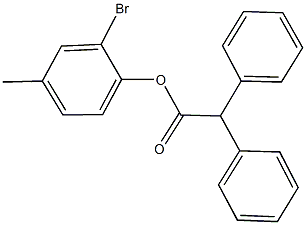 2-bromo-4-methylphenyl diphenylacetate 结构式