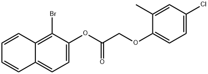 1-bromo-2-naphthyl (4-chloro-2-methylphenoxy)acetate 结构式