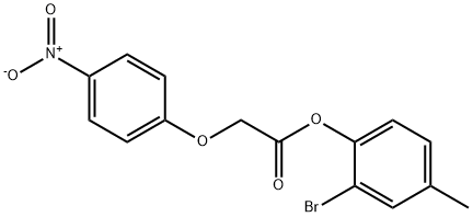 2-bromo-4-methylphenyl {4-nitrophenoxy}acetate 结构式