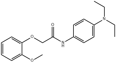 N-[4-(diethylamino)phenyl]-2-(2-methoxyphenoxy)acetamide 结构式
