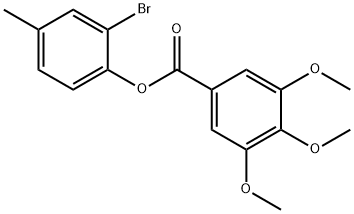 2-bromo-4-methylphenyl 3,4,5-trimethoxybenzoate 结构式