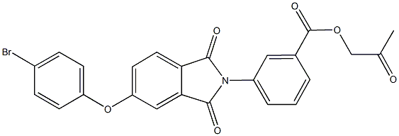 2-oxopropyl 3-[5-(4-bromophenoxy)-1,3-dioxo-1,3-dihydro-2H-isoindol-2-yl]benzoate 结构式