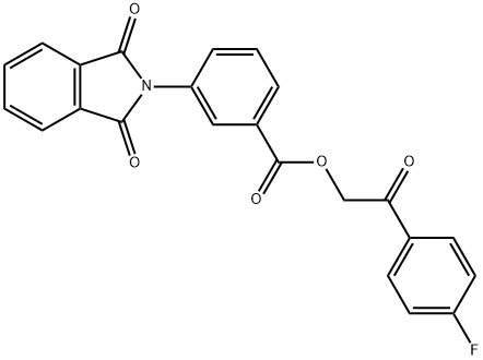 2-(4-fluorophenyl)-2-oxoethyl 3-(1,3-dioxo-1,3-dihydro-2H-isoindol-2-yl)benzoate 结构式