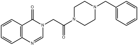 3-[2-(4-benzyl-1-piperazinyl)-2-oxoethyl]-4(3H)-quinazolinone 结构式