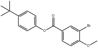 4-tert-butylphenyl 3-bromo-4-methoxybenzoate 结构式