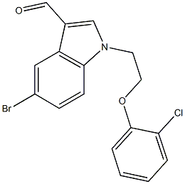 5-bromo-1-[2-(2-chlorophenoxy)ethyl]-1H-indole-3-carbaldehyde 结构式