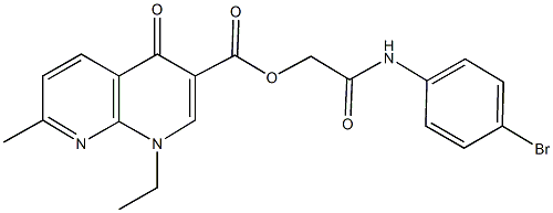 2-(4-bromoanilino)-2-oxoethyl 1-ethyl-7-methyl-4-oxo-1,4-dihydro[1,8]naphthyridine-3-carboxylate 结构式