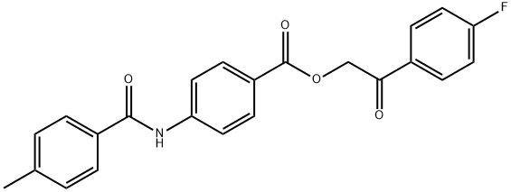 2-(4-fluorophenyl)-2-oxoethyl 4-[(4-methylbenzoyl)amino]benzoate 结构式