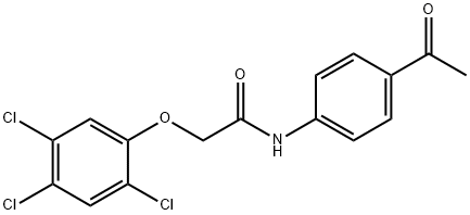 N-(4-acetylphenyl)-2-(2,4,5-trichlorophenoxy)acetamide 结构式