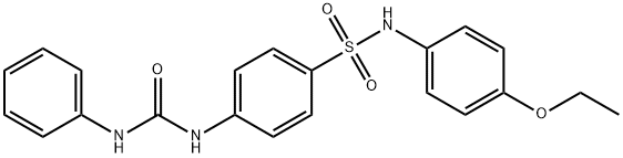 4-[(anilinocarbonyl)amino]-N-(4-ethoxyphenyl)benzenesulfonamide 结构式