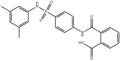 2-({4-[(3,5-dimethylanilino)sulfonyl]anilino}carbonyl)benzoic acid 结构式