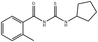 N-cyclopentyl-N'-(2-methylbenzoyl)thiourea 结构式