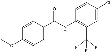 N-[4-chloro-2-(trifluoromethyl)phenyl]-4-methoxybenzamide 结构式