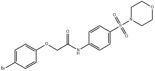 2-(4-bromophenoxy)-N-[4-(morpholin-4-ylsulfonyl)phenyl]acetamide 结构式
