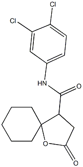 N-(3,4-dichlorophenyl)-2-oxo-1-oxaspiro[4.5]decane-4-carboxamide 结构式